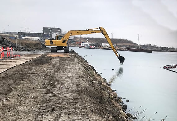 Nedgravning af rør i havbund i Københavns Havn for NCC