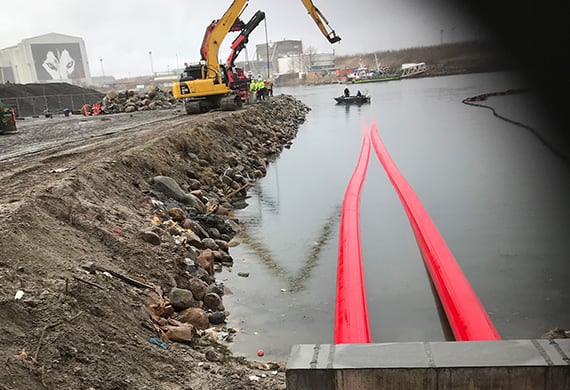 Nedgravning af rør i havbund i Københavns Havn for NCC